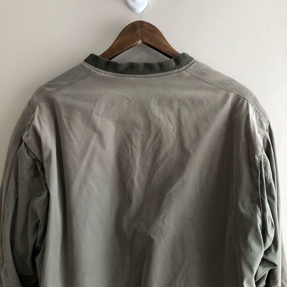 Faconnable Vintage Wool Casual Stretchy Zip Up Bomber Jacket Top Green - Picture 8 of 14